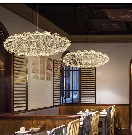 Creative Cloud Pendant Light Led Lamp Starry Personality Hotel Restaurant Bar Designer Firefly M