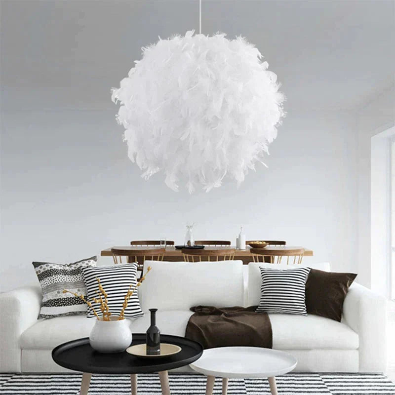 Best Valentine’s Day Gift For Lover Heart Shape Feather Lampada Led Pendant Lamp With Led Bulb 3