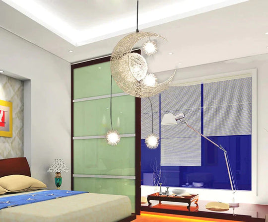 Creative Personality Restaurant Bar Balcony Bedroom Simple Children’s Room Warm Aluminum Wire