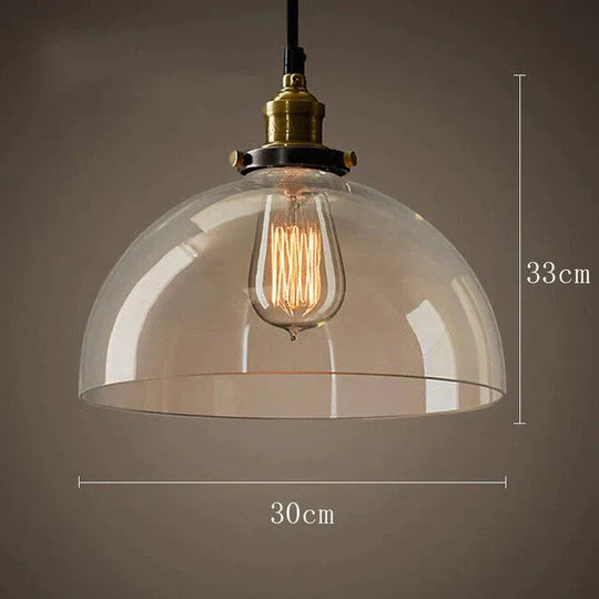 Simple American Glass Chandelier Affordable Retro Industrial Wind Cafe Bar Single Head Restaurant