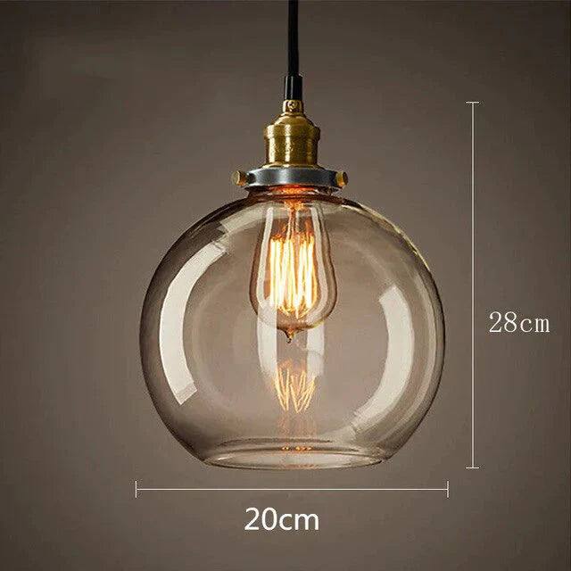 Simple American Glass Chandelier Affordable Retro Industrial Wind Cafe Bar Single Head Restaurant