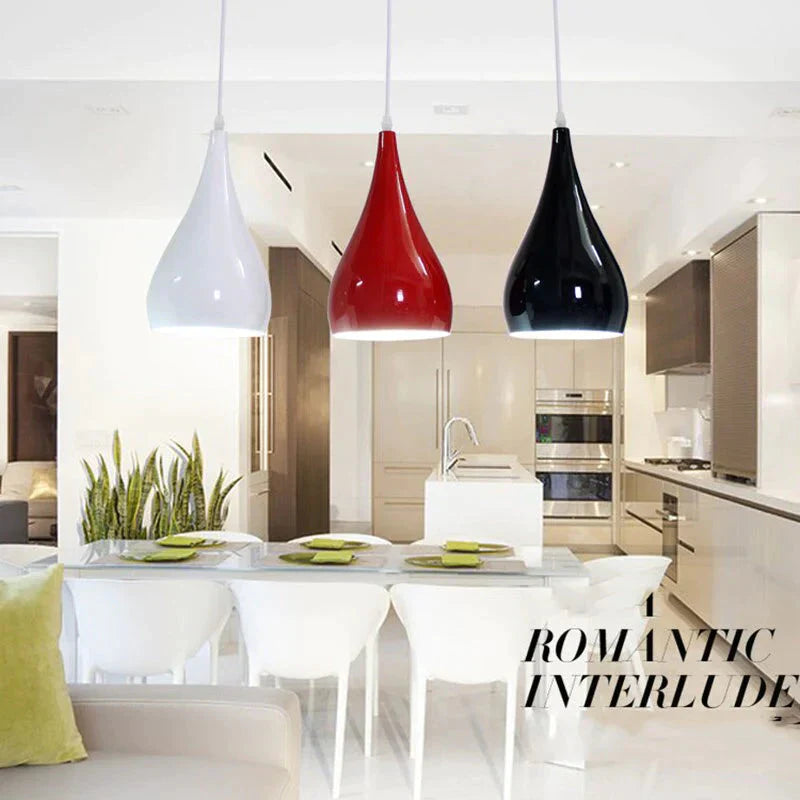 Nordic Minimalist Creative Personality Art Color Single Head Chandelier Postmodern Aluminum