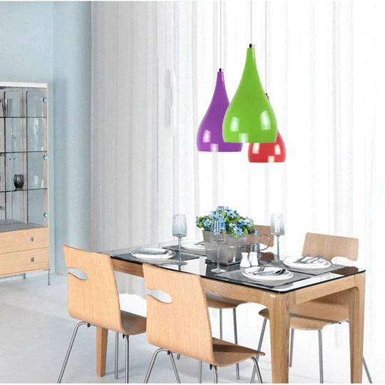 Nordic Minimalist Creative Personality Art Color Single Head Chandelier Postmodern Aluminum