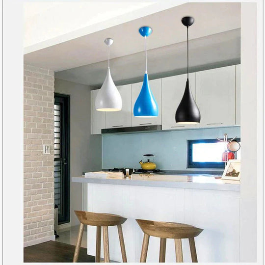 Nordic Minimalist Creative Personality Art Color Single Head Chandelier Postmodern Aluminum