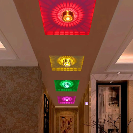 Modern Ceiling Light Colorful Indoor Led Lamp 3W Wall Sconce For Gallery Balcony Lamp Porch Light