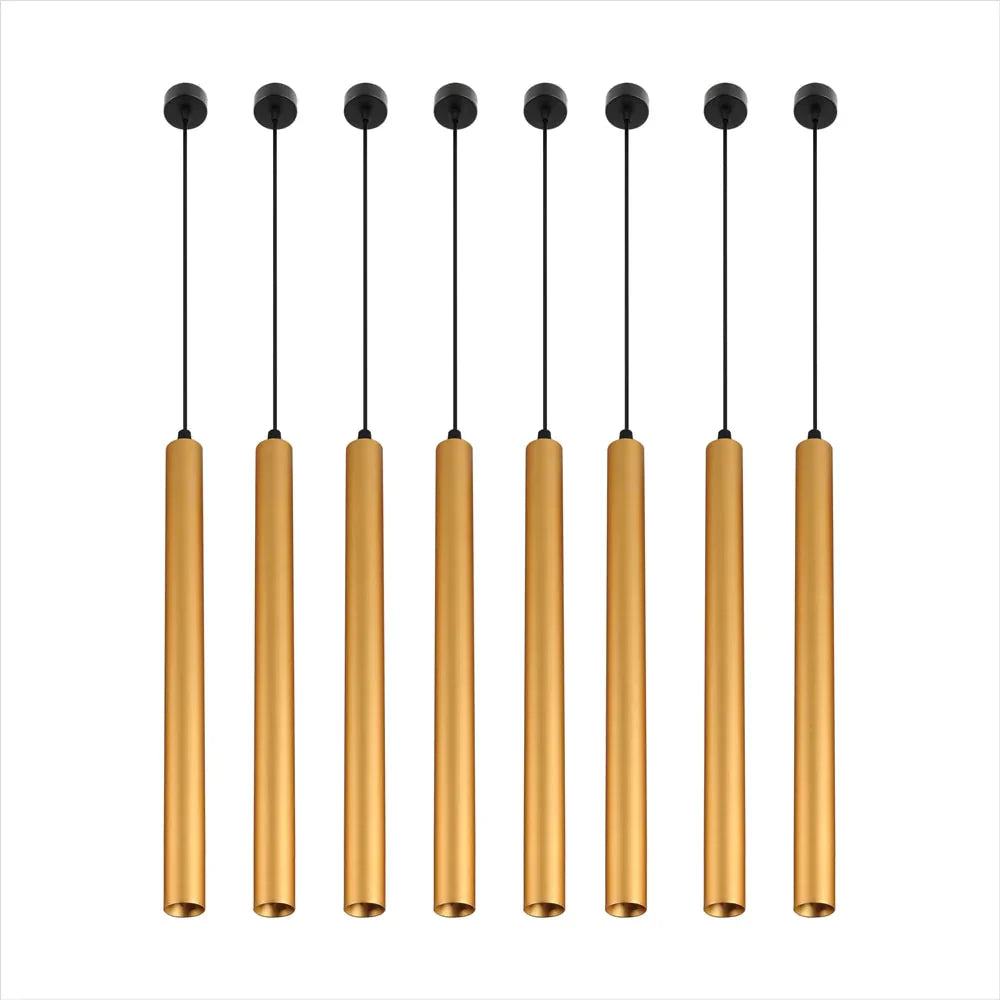 Black Industrial Pendant Lights Long Tube Hanging Lamp For Living Room Home Light Fixtures Decor