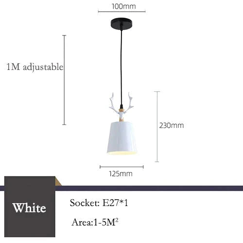 Antler Dining Room Pendant Light Simple Single Head Fashionable Personality Bar Bedside Led