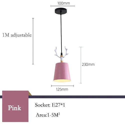 Antler Dining Room Pendant Light Simple Single Head Fashionable Personality Bar Bedside Led