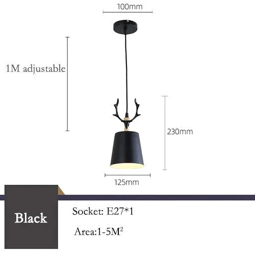 Antler Dining Room Pendant Light Simple Single Head Fashionable Personality Bar Bedside Led