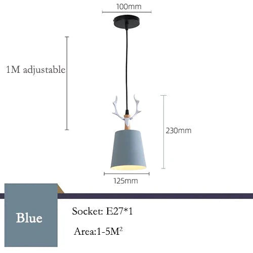 Antler Dining Room Pendant Light Simple Single Head Fashionable Personality Bar Bedside Led