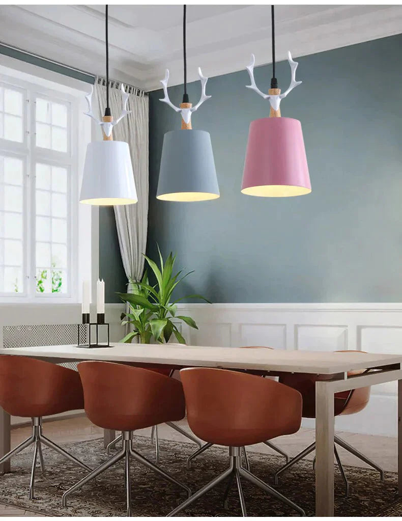 Antler Dining Room Pendant Light Simple Single Head Fashionable Personality Bar Bedside Led