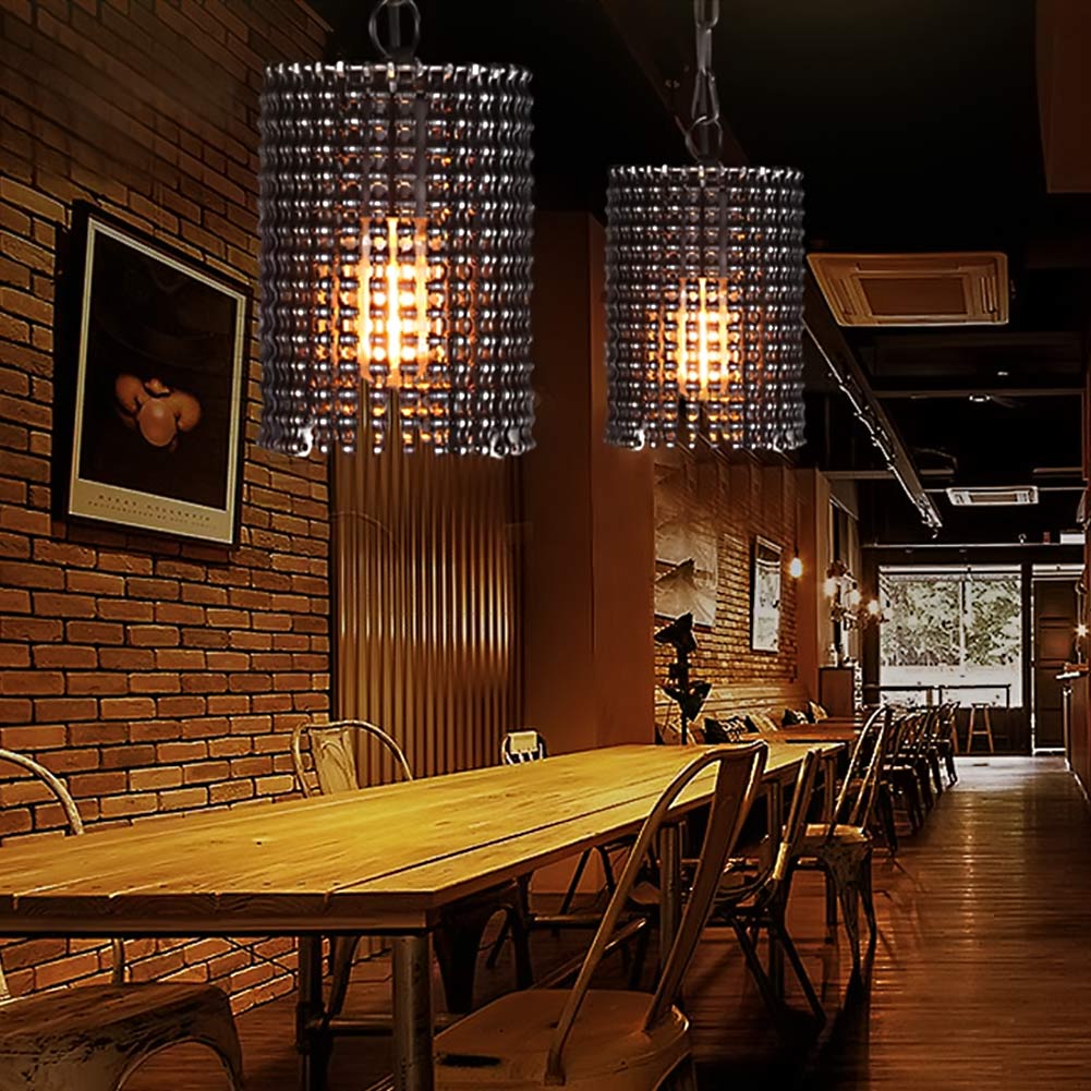 Retro Single Head Bicycle Chain Pendant Light Wall Control Led Lighting Lamp Indoor Decorative