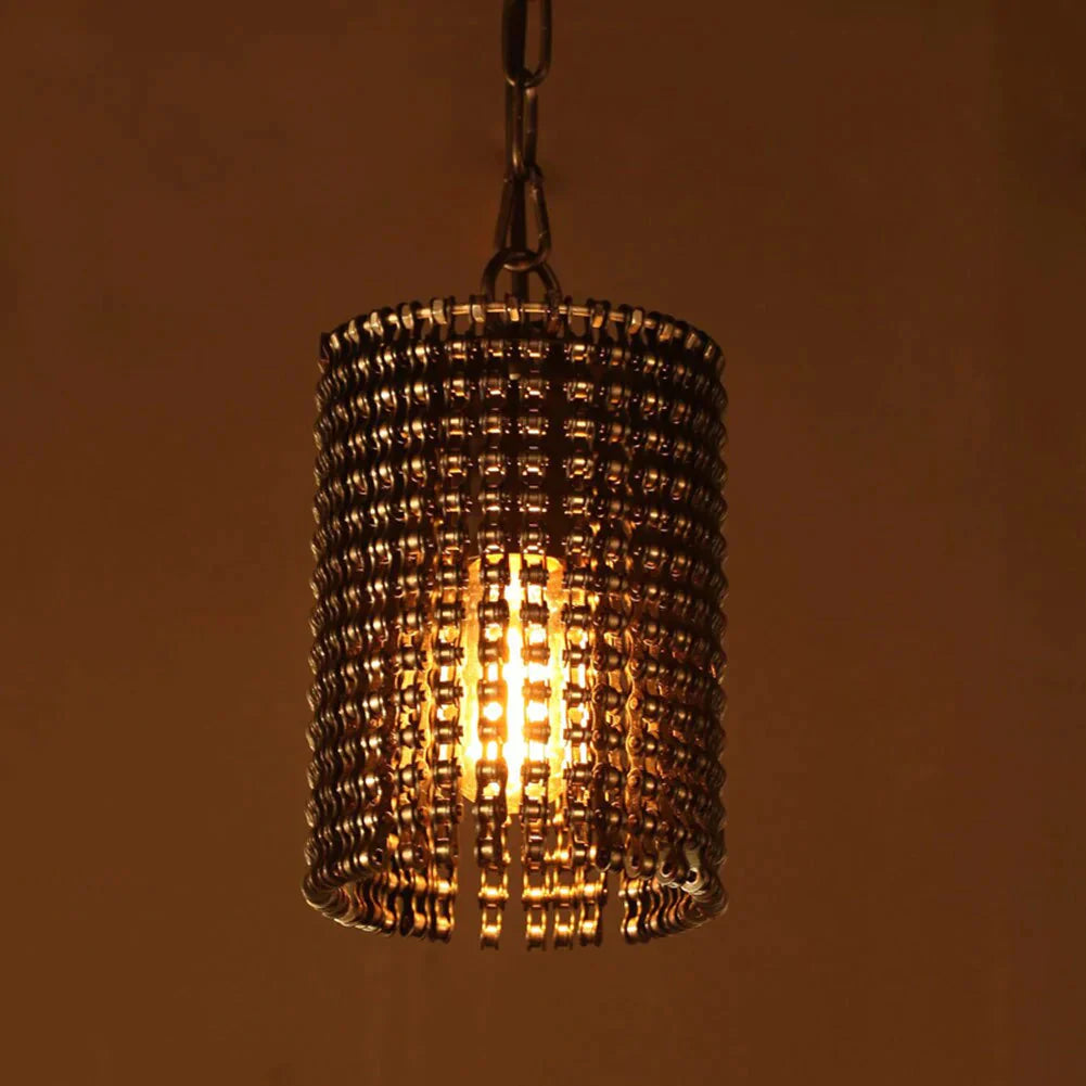 Retro Single Head Bicycle Chain Pendant Light Wall Control Led Lighting Lamp Indoor Decorative