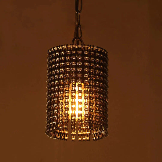 Retro Single Head Bicycle Chain Pendant Light Wall Control Led Lighting Lamp Indoor Decorative