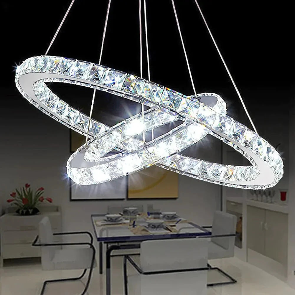 30/40/50 Cm Led Pendant Lights Modern Crystal Lamp For Living Room Restaurant Hanging