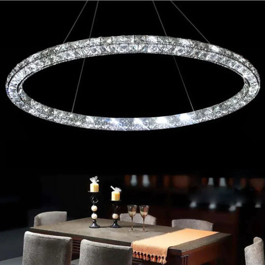 30/40/50 Cm Led Pendant Lights Modern Crystal Lamp For Living Room Restaurant Hanging