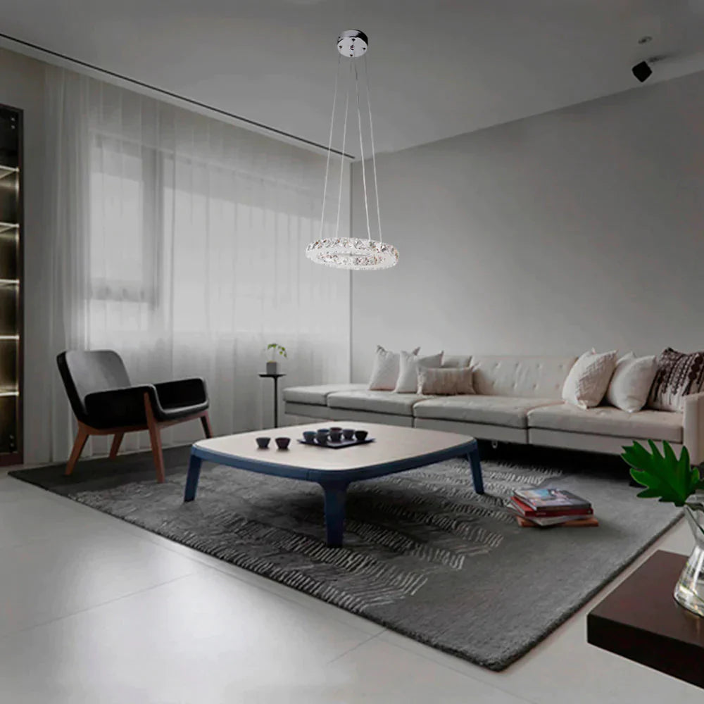 30/40/50 Cm Led Pendant Lights Modern Crystal Lamp For Living Room Restaurant Hanging
