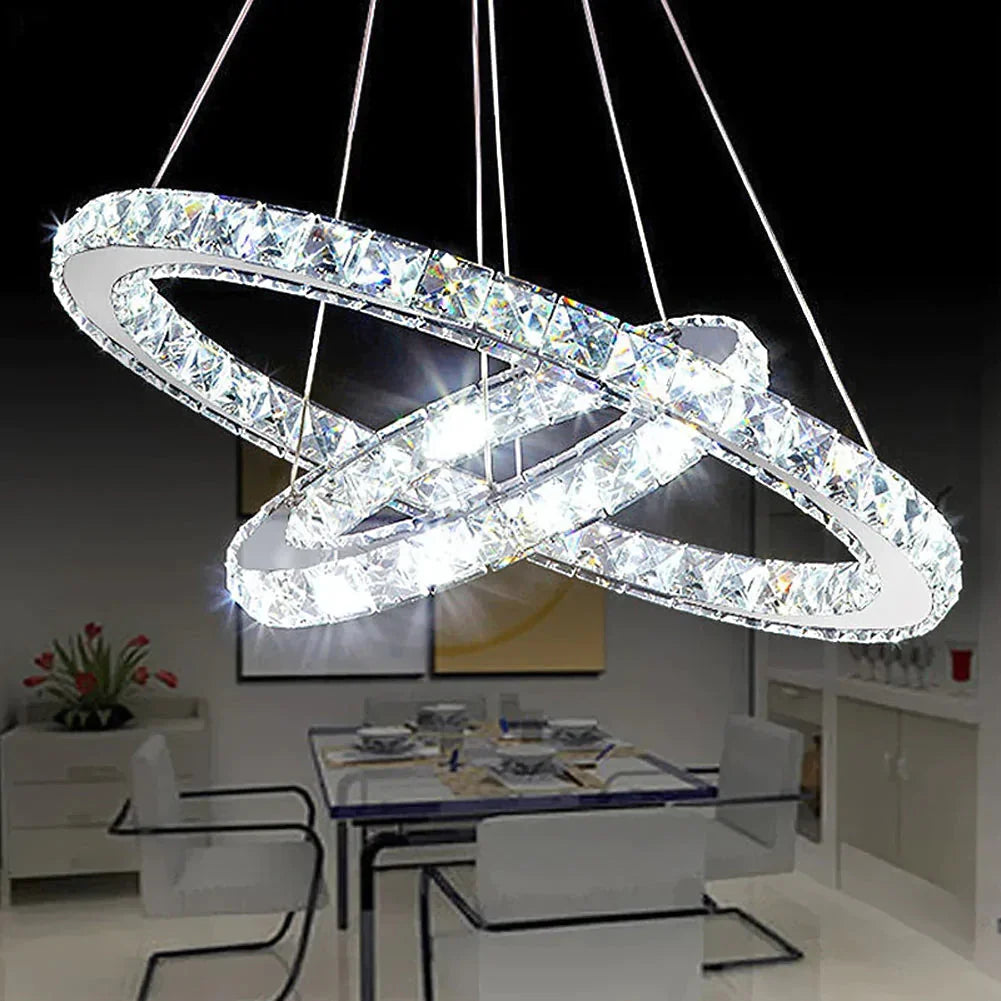 30/40/50 Cm Led Pendant Lights Modern Crystal Lamp For Living Room Restaurant Hanging