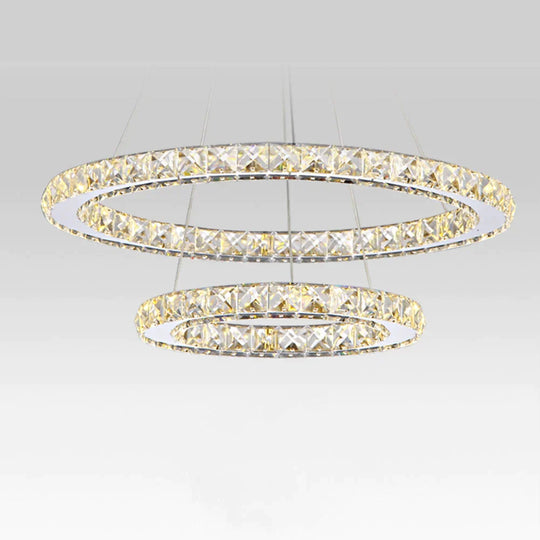 30/40/50 Cm Led Pendant Lights Modern Crystal Lamp For Living Room Restaurant Hanging 30Cm And 50Cm