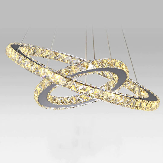 30/40/50 Cm Led Pendant Lights Modern Crystal Lamp For Living Room Restaurant Hanging