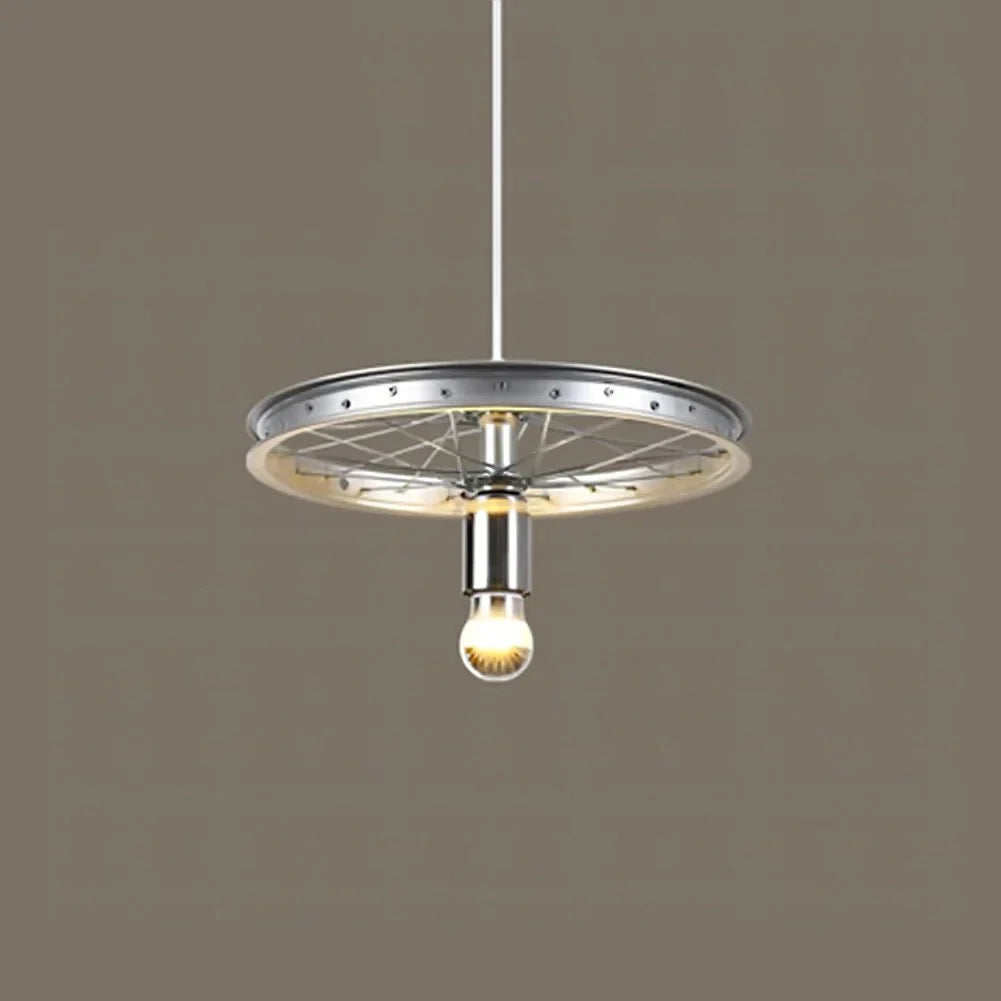 Wheel Chandelier Vintage Industrial Metal Retro Rustic Hanging Lights For Loft Kitchen Dining