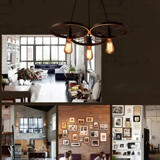 Retro Loft Style Vitnage Industrial Lighting Pendant Lights Fixtures Edison Water Pipe Lamp