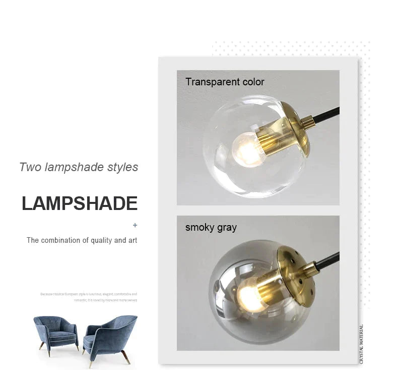 Copper Pendant Light Living Room Brass Lamps Dining Kitchen Fixture Modern Lights Bedroom Lighting