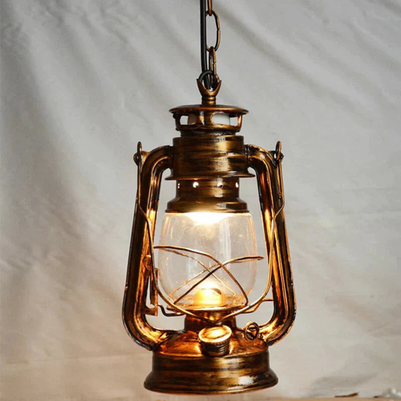 Retro Vintage Lantern Kerosene Pendant Lamp E27 Lights Loft Restaurant Master Bedroom Dining/Living