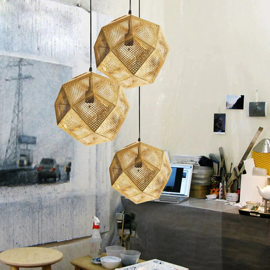 Modern Industrial Pendant Lights Hotel/Restaurant/Bar Lamps Gold/Silver Stainless Steel Art