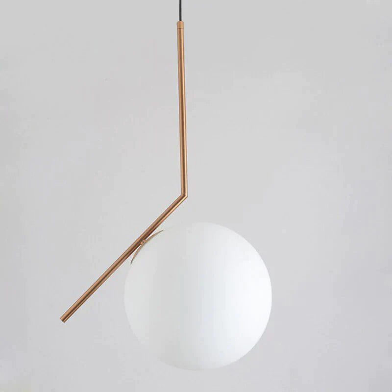 1 Pc Nordic Style Pendant Lights Milky White Glassshade Modern Minimalist Led Lamps For Dining Room