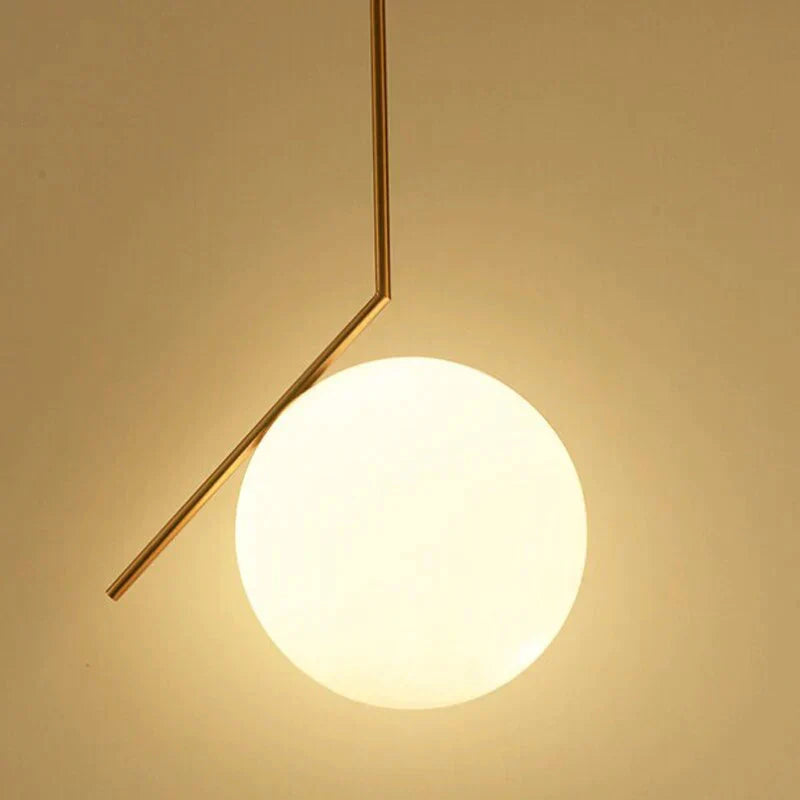 1 Pc Nordic Style Pendant Lights Milky White Glassshade Modern Minimalist Led Lamps For Dining Room