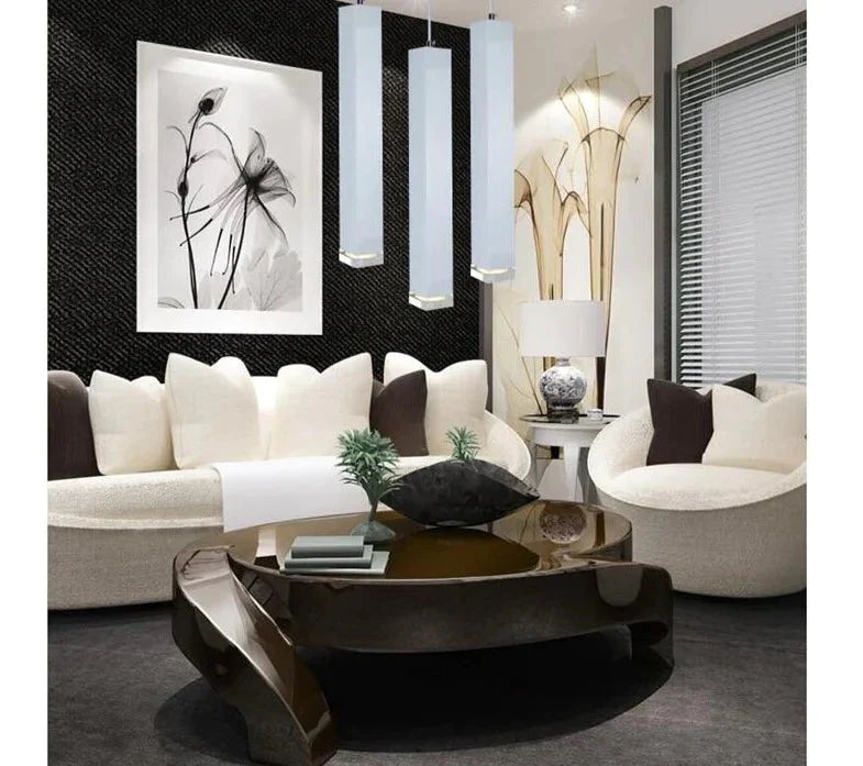 Pendant Lights Modern Kitchen Lamp Dining Room Bar Counter Shop Pipe Light Square Tube Spot White /