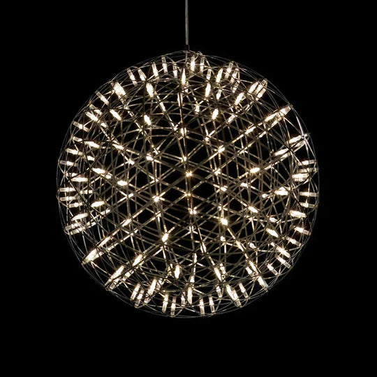 Modern Loft Spark Ball Led Pendant Light Firework Stainless Steel Lamps