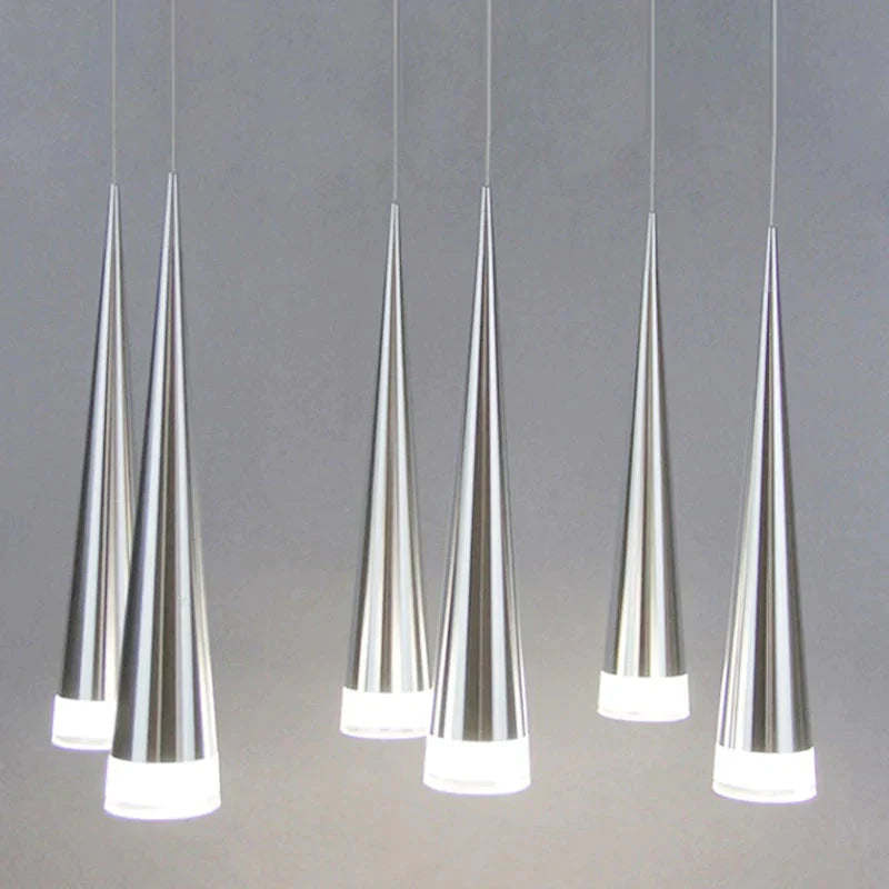 Simple Led Pendant Lights 5W Modern Conical Lamps Aluminum Hand Lighting Dining - Room Bar