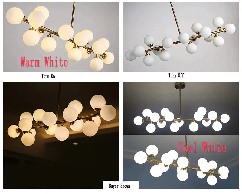 Gold/Black Magic Bean Led Pendant Lights For Dinning Vintage Loft Hanging