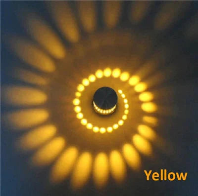 Modern Led Ceiling Light 3W Rgb Wall Sconce Front Balcony Lamp Porch Yellow Light