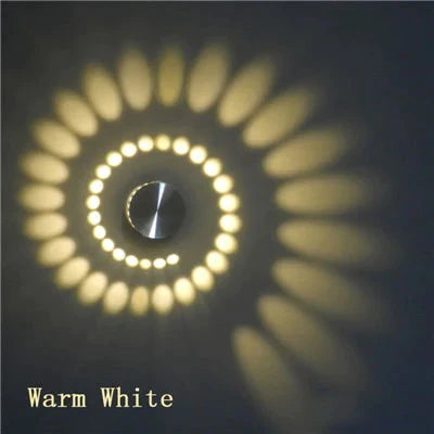 Modern Led Ceiling Light 3W Rgb Wall Sconce Front Balcony Lamp Porch Warm White Light
