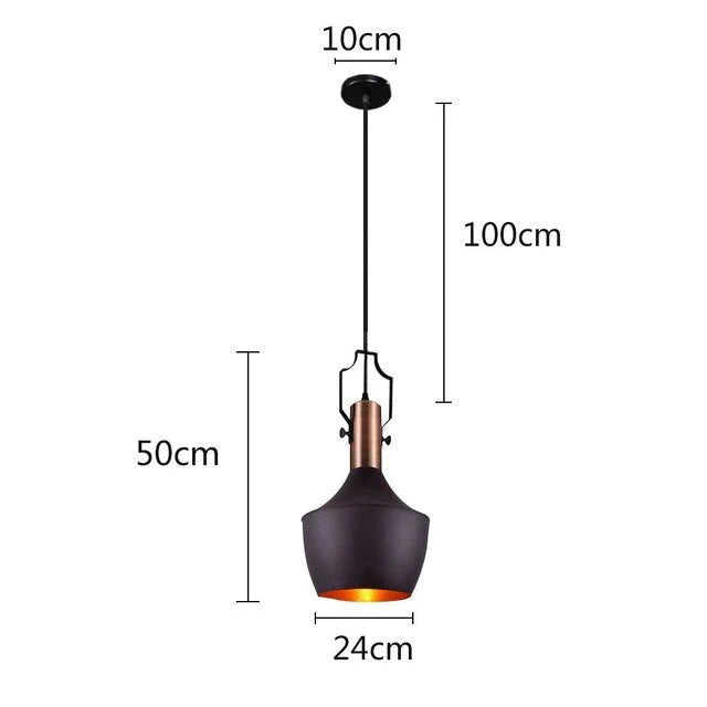 Retro Industrial Chandelier Light Black Metal Shade Housing Kitchen Restaurant Bar Cafe Led Pendant