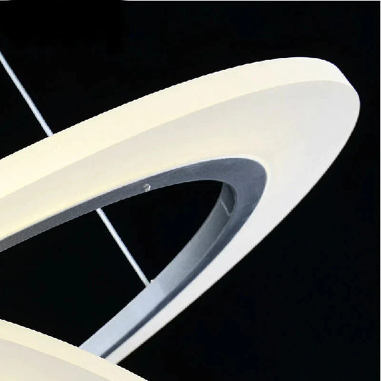 Modern Led Pendant Lights For Dining Living Room Cerchio Anello Lampadario Acrylic 3/2/1 Rings