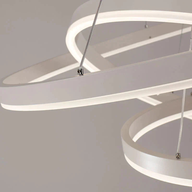 Circel Rings Modern Led Pendant Lights For Dining Living Room Acrylic Cerchio Anello Lampadario