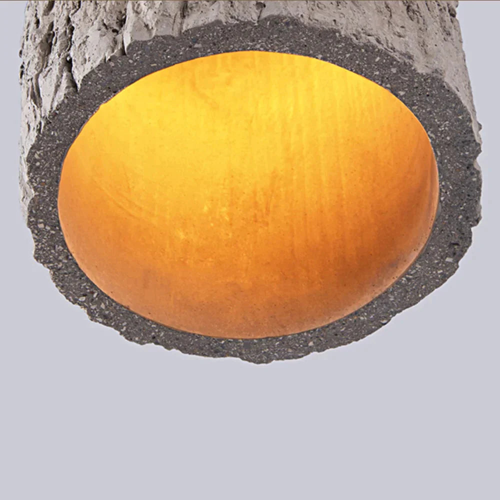 Retro Loft Nordic Stump Style Cement Pendant Lights Modern Led E27 Cord Lamp For Restaurant Living
