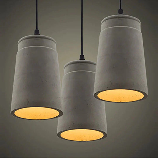 Vintage 5 Styles Cement Hanging Pendant Lamp E27 Led Light With Switch Lighting Fixture For Living