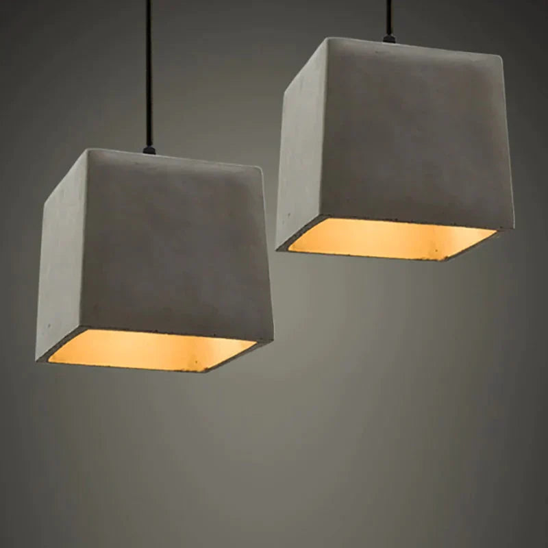 Vintage 5 Styles Cement Hanging Pendant Lamp E27 Led Light With Switch Lighting Fixture For Living