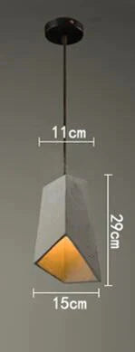 Vintage 5 Styles Cement Hanging Pendant Lamp E27 Led Light With Switch Lighting Fixture For Living