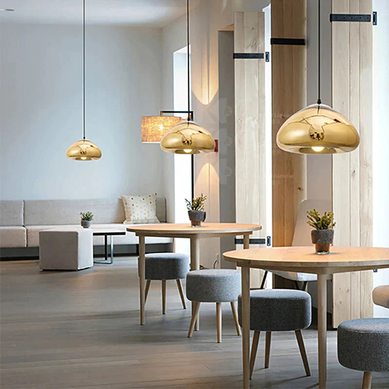 Art Deco Modern Novelty Glass Pendant Light Led E27 With 3 Colors For Parlor Bedroom Dining Room