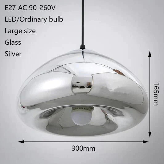 Art Deco Modern Novelty Glass Pendant Light Led E27 With 3 Colors For Parlor Bedroom Dining Room