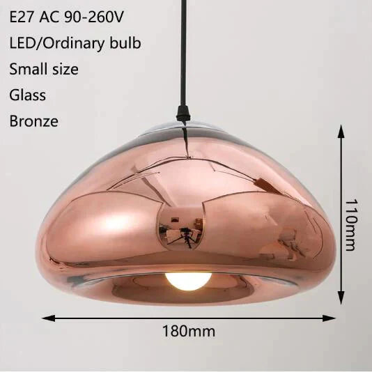 Art Deco Modern Novelty Glass Pendant Light Led E27 With 3 Colors For Parlor Bedroom Dining Room