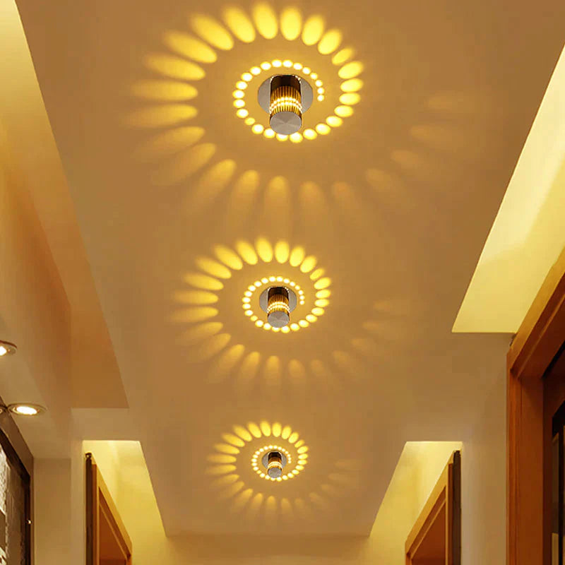 Modern Led Ceiling Light 3W Rgb Wall Sconce Front Balcony Lamp Porch