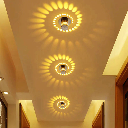 Modern Led Ceiling Light 3W Rgb Wall Sconce Front Balcony Lamp Porch