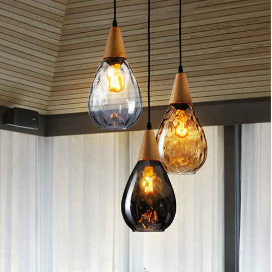 Modern Creative Europe Glass Pendant Light Led E27 With 3 Colors For Bedroom/Restaurant/Living